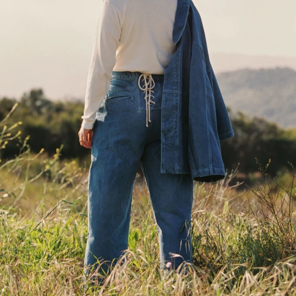 Rudy Jude Lace Back Big Jean - Pale Indigo - Picture 2 of 5